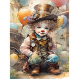 Clown-Full Round Diamond Painting-30x40cm