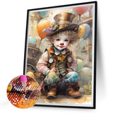 Clown-Full Round Diamond Painting-30x40cm