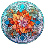 Stained Glass Flower-Full Round Diamond Painting-30x30cm