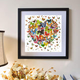 Diamond Painting Kits-Full Round Drill Butterfly Heart 5D DIY