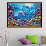 Kits-Full Round Drill Dolphin-Paintings