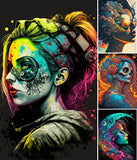 Girl-Full Round Drill Diamond Painting-30x40cm