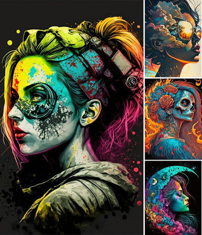 Girl-Full Round Drill Diamond Painting-30x40cm