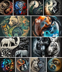Tai Chi Animal-Full Round Diamond Painting-30x30cm