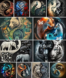 Tai Chi Animal-Full Round Diamond Painting-30x30cm