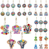 5pcs/set-Animal-Double Side Drill-Diamond Keychain