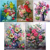 Flower-Full Round Diamond Painting-30x40cm