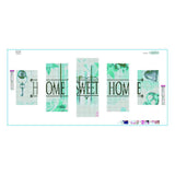 5pcs/set Sweet Home - Full Drill Round Drill Painting - 95x45cm