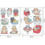 2pcs Cartoon DIY Diamond Drawing Sticker