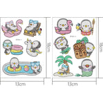 2pcs Cartoon DIY Diamond Drawing Sticker