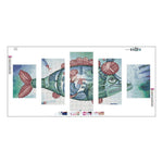 5pcs/set Fish - Full Drill Round Drill Painting - 95x45cm