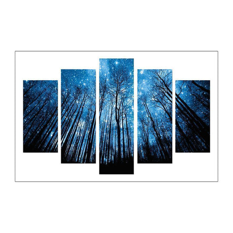 5pcs/set Forest - Full Drill Round Drill Painting - 95x45cm
