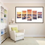 5pcs/set Sailboat - Full Drill Round Drill Painting - 95x45cm