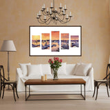 5pcs/set Sailboat - Full Drill Round Drill Painting - 95x45cm