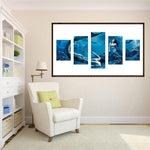5pcs/set Mermaid - Full Drill Round Drill Painting - 95x45cm
