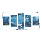 5pcs/set Mermaid - Full Drill Round Drill Painting - 95x45cm