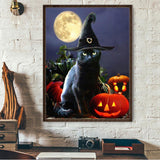 Halloween Black Cat 5D Full Drill Diamond Painting DIY 30*40cm