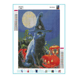 Halloween Black Cat 5D Full Drill Diamond Painting DIY 30*40cm