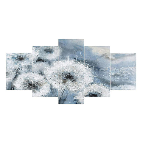 5pcs/set Dandelion - Full Drill Round Drill Painting - 95x45cm