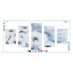 5pcs/set Dandelion - Full Drill Round Drill Painting - 95x45cm