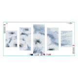 5pcs/set Dandelion - Full Drill Round Drill Painting - 95x45cm