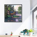 Village House Full Round Drill-Diamond Painting