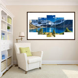 5pcs/set Blue Sea Sky - Full Drill Round Drill Painting - 95x45cm