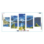 5pcs/set Blue Sea Sky - Full Drill Round Drill Painting - 95x45cm