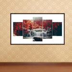 5pcs/set Landscape - Full Drill Round Drill Painting - 95x45cm