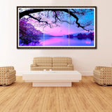 3pcs/set Purple Cloud - Full Drill Round Drill Painting - 80x40cm