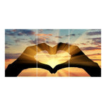 3pcs/set Love - Full Drill Round Drill Painting - 80x40cm