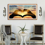 3pcs/set Love - Full Drill Round Drill Painting - 80x40cm