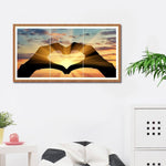 3pcs/set Love - Full Drill Round Drill Painting - 80x40cm