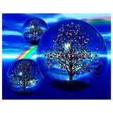 Novelty Tree Crystal BallFull Drill Painting