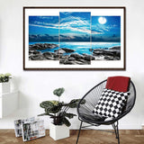 3pcs/set Sea View - Full Drill Round Drill Painting - 80x45cm