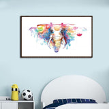 5pcs/set Elephant - Full Drill Round Drill Painting - 95x45cm