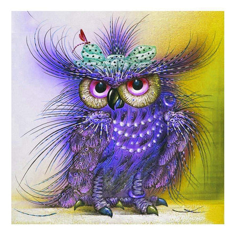 5D DIY Full Drill Diamond Painting Purple Bird Kits