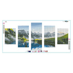5pcs/set Landscape - Full Drill Round Drill Painting - 95x45cm