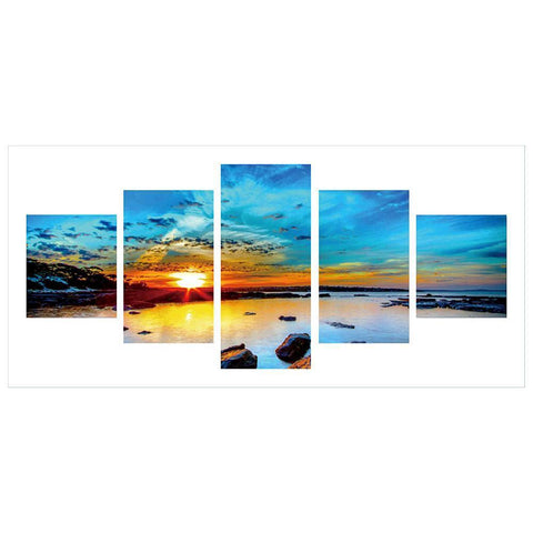 5pcs Sunset - Full Drill Round Drill -
