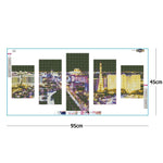 5pcs/set City - Full Drill Round Drill Painting - 95x45cm