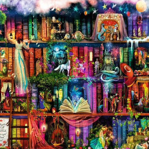 Fantasy Books-Full Drill Diamond Painting