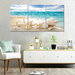 3pcs Beach Shell - Full Drill Round Drill - 80x40cm