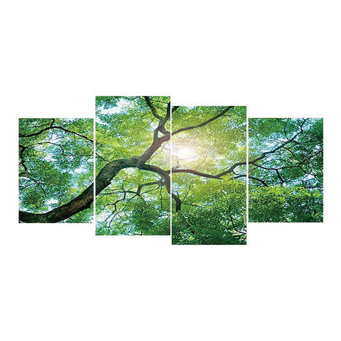 4pcs Big Tree - Full Drill Round Drill - 80x40cm