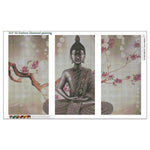 3pcs/set Buddha - Full Drill Round Drill Painting - 90x55cm