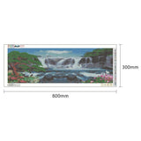 Waterfall  - Full Drill Round Drill Painting - 80x30cm
