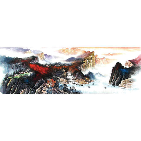 Mountains  - Full Drill Round Drill Painting - 80x30cm