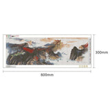 Mountains  - Full Drill Round Drill Painting - 80x30cm