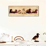 Running Horses - Full Drill Round Drill Painting - 80x30cm