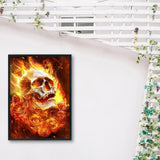 Fire Skull-Full Drill Diamond Painting