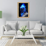 Blue Flame Skull-Full Drill Diamond Painting